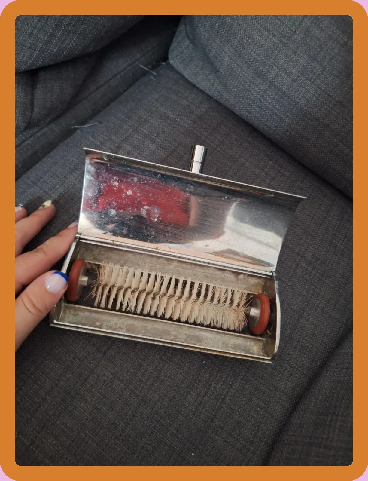 Antigo acessório de mesa vintage em metal cromado – photo 2